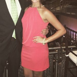 Jessica Simpson coral cocktail dress